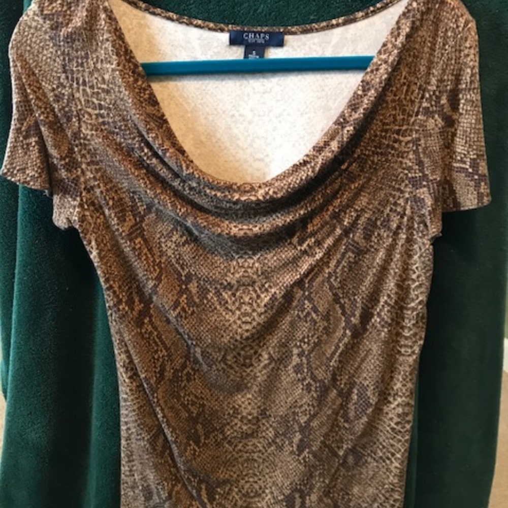 Chaps by Ralph Lauren Snakeskin Top
